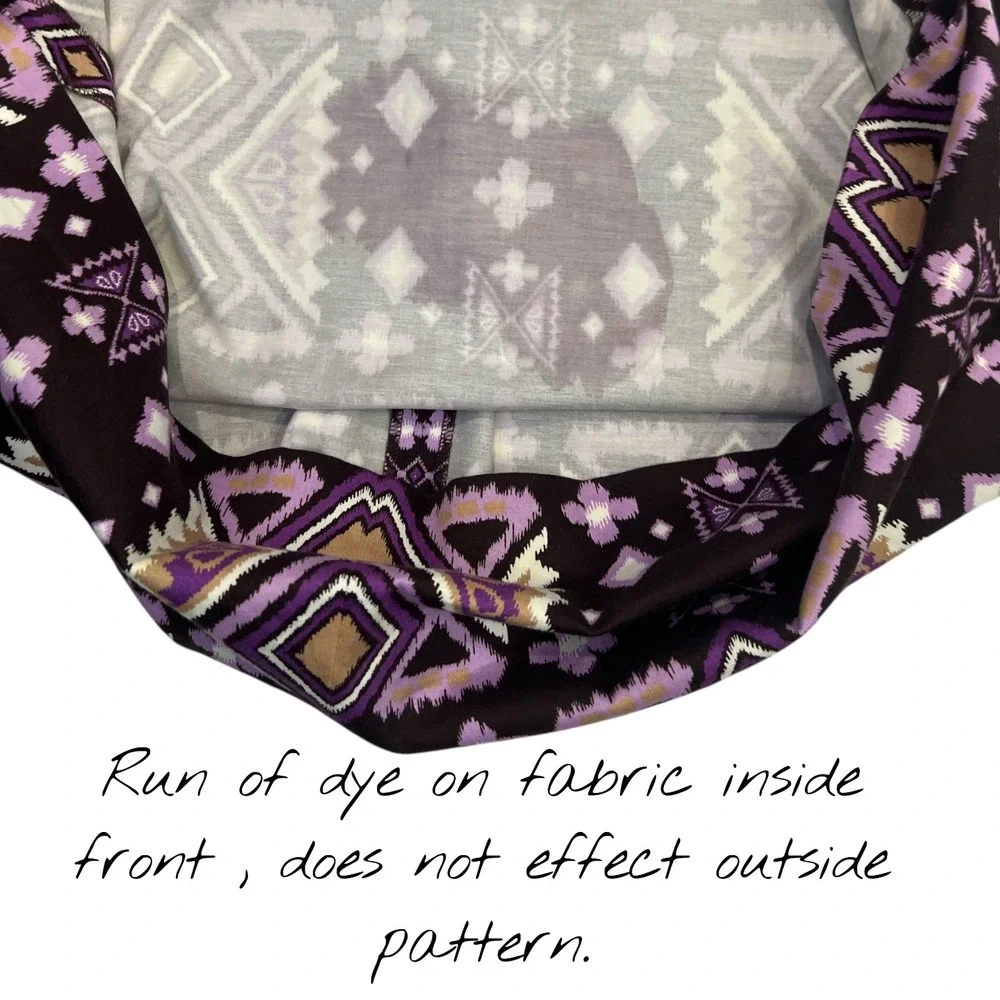 Tory Burch Purple Ikat Stretch Cotton Tunic Dress 6 Mediterranean Coastal Chic‎